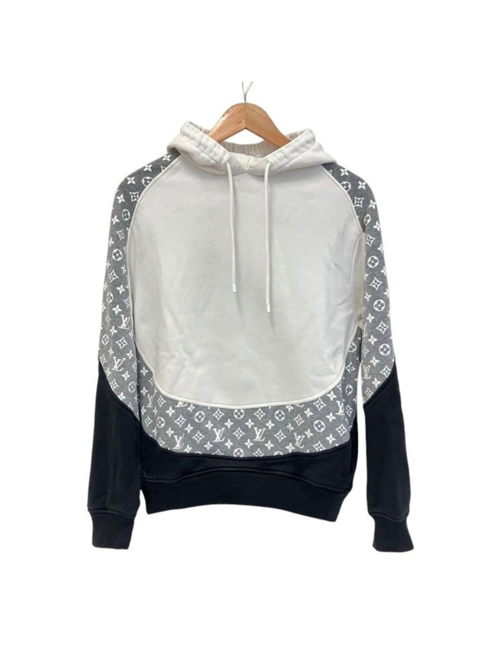 Louis Vuitton Monogram Circle Cut Pullover Hoodie White S